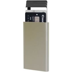 Mobiparts Cardprotector Aluminium Kartenhalter - 6 Karten - MagSafe-kompatibel - Gold