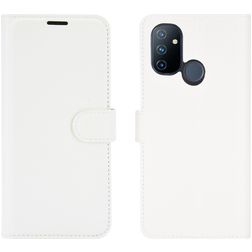Mobigear Classic OnePlus Nord N100 Hülle Klapphülle Geldbörse - Weiß