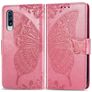 Mobigear Butterfly Samsung Galaxy A50 Hülle Klapphülle Geldbörse - Pink