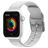 Mobigear Dashed Silikon Apple Watch Armband Dornschließe - 49/46/45/44 mm - Weiß