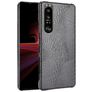 Mobigear Croco Sony Xperia 1 III Hülle Hardcase Backcover - Schwarz