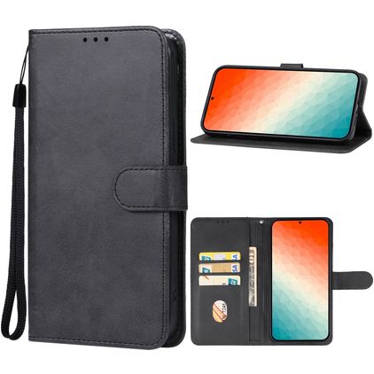 Mobigear Retro Samsung Galaxy S24 Plus Hülle Klapphülle Geldbörse - Schwarz