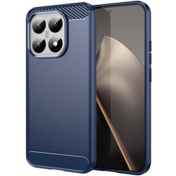 Mobigear Brushed Slim Xiaomi 15T Hülle Flexibles TPU Backcover - Blau