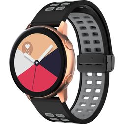 Mobigear Sport Plus Mag Silikon Smartwatch Armband Magnetverschluss - 20 mm - Grün / Grau