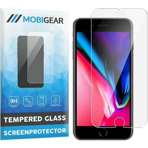 Mobigear iPhone 8 Plus Panzerglas Gehärtetes Glas Displayschutz - Hüllenfreundlich