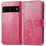 Mobigear Clover Google Pixel 7 Hülle Klapphülle Geldbörse - Magenta