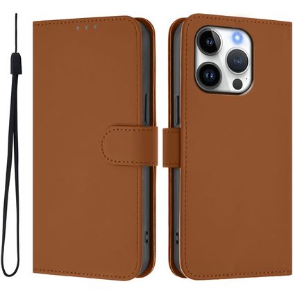 Mobigear Urban Wallet iPhone 16 Pro Klapphülle Portemonnaie - Braun