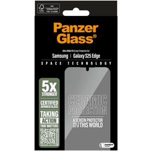 PanzerGlass Ceramic Samsung Galaxy S25 Edge Gehärtetes Glas Displayschutz - Hüllenfreundlich