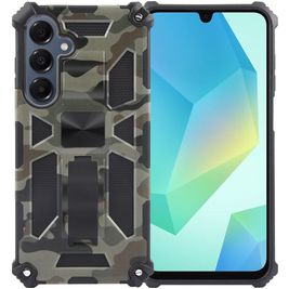 Mobigear Armor Stand Samsung Galaxy A16 Hülle Hardcase Backcover Stoßfest mit Ständer - Grün