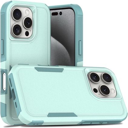 Mobigear Heavy Armor iPhone 16 Pro Hülle Hardcase Backcover Stoßfest - Grün