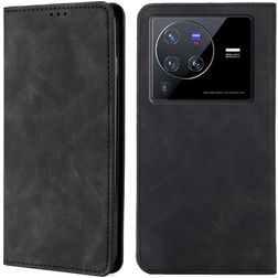 Mobigear Retro Slim Vivo X80 Pro Hülle Klapphülle Geldbörse - Schwarz