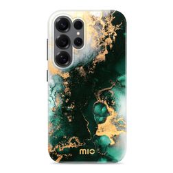 MIO Samsung Galaxy S25 Ultra MagSafe Hülle Hardcase Backcover - Green Marble