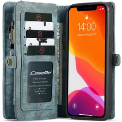 Caseme 008 iPhone 12 Pro Hülle Abnehmbare 2in1 Klapphülle Geldbörse - Blau