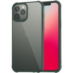 Mobigear Crystal iPhone 12 Pro Max Hardcase Backcover - Transparent / Grün