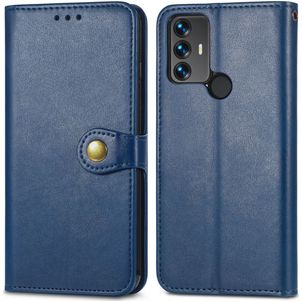 Mobigear Snap Button TCL 30 SE Hülle Klapphülle Geldbörse - Blau