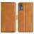 Mobigear Slim Magnet TCL 30 Plus Hülle Klapphülle Geldbörse - Cognac