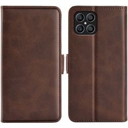 Mobigear Slim Magnet HONOR X8 Hülle Klapphülle Geldbörse - Braun