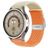 Mobigear Braided Dual Nylon Smartwatch Armband Klappschließe - 22 mm - Orange / Polarstern