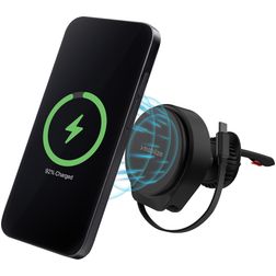 Mobilize Retractable Cable MagSafe Autohalterung Lüftungsgitter Magnetisch Universal - Schwarz