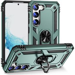 Mobigear Armor Ring Samsung Galaxy S23 Hardcase Backcover Shockproof mit Ringhalter - Grün