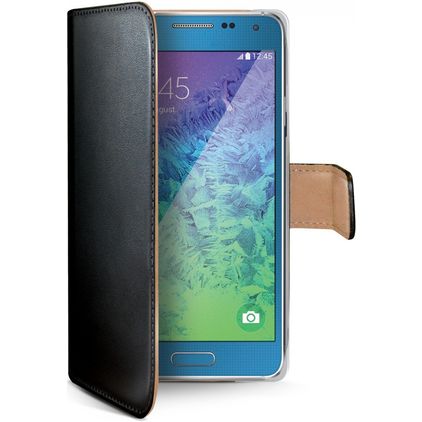 Celly Wally Samsung Galaxy A7 (2015) Hülle Klapphülle Geldbörse - Schwarz