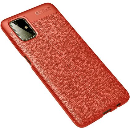 Mobigear Luxury Samsung Galaxy M51 Hülle Flexibles TPU Backcover - Rot