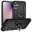 Mobigear Armor Ring Samsung Galaxy S23 FE Hülle Hardcase Backcover Stoßfest mit Ringhalter - Schwarz