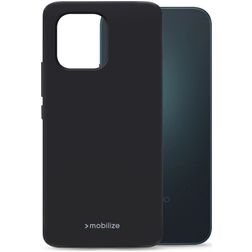 Mobilize Rubber Gelly OPPO A6 Hülle Flexibles TPU Backcover - Schwarz
