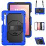 Mobigear SureGrip XGuard Samsung Galaxy Tab S11 Hülle Kunststoff,Silikon Backcover + Stifthalter + Schulterträger + Ständer - Dunkelblau