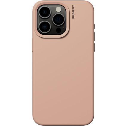 Nudient Base iPhone 15 Pro Max Silikon Hülle Backcover - Peach Orange