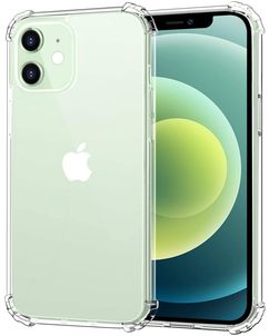 Mobigear Cushion Durchsichtig iPhone 12 Mini Hülle Flexibles TPU Backcover Stoßfest - Transparent