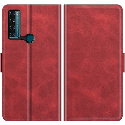 Mobigear Slim Magnet TCL 20 SE Hülle Klapphülle Geldbörse - Rot