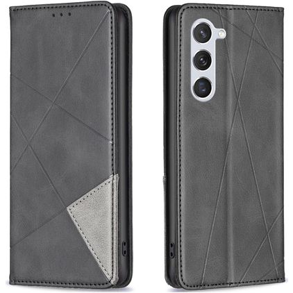 Mobigear Rhombus Slim Samsung Galaxy S23 Hülle Klapphülle - Schwarz