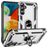 Mobigear Armor Ring Samsung Galaxy A24 Hülle Hardcase Backcover Stoßfest mit Ringhalter - Silber