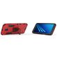 Mobigear Armor Ring Samsung Galaxy J6 Plus Hülle Hardcase Backcover Stoßfest mit Ringhalter - Rot