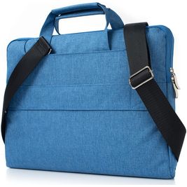 Mobigear Denim Zipper Laptop Umhängetasche 13 - 14 Zoll Laptoptasche - Blau