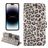 Mobigear Leopard iPhone 14 Pro Hülle Klapphülle Geldbörse - Braun