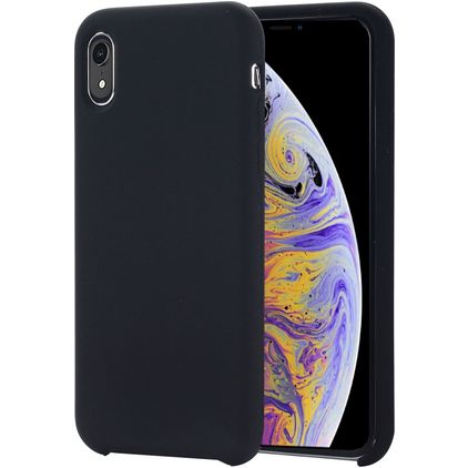 Mobigear Rubber Touch iPhone XR Silikon Hülle Backcover - Schwarz