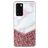 Mobigear Marble Huawei P40 Hülle Flexibles TPU Backcover - Weiß / Roségold