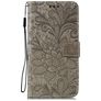 Mobigear Flowers Huawei P40 Pro Hülle Klapphülle Geldbörse - Grau
