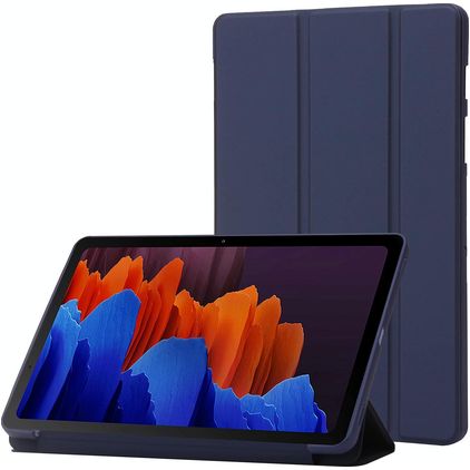 Mobigear Tri-Fold Gel Samsung Galaxy Tab S11 Hülle TPU,Kunstleder Klapphülle - Dunkelblau