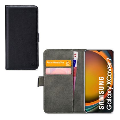 Mobilize Classic Gelly Wallet Samsung Galaxy Xcover 7 Hülle Klapphülle Geldbörse - Schwarz