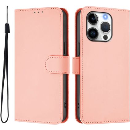 Mobigear Urban Wallet iPhone 16 Pro Hülle Klapphülle Geldbörse - Pink