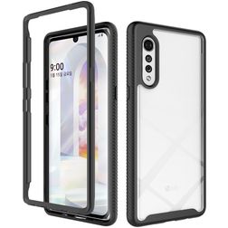 Mobigear Two-Layer LG Velvet Hülle Hardcase Backcover Stoßfest - Schwarz