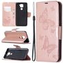 Mobigear Butterfly Xiaomi Redmi Note 9 Hülle Klapphülle Geldbörse - Roségold