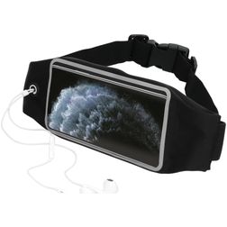 Mobiparts Comfort Fit Belt Handyhalterung Joggen iPhone 11 Pro Sporthülle Neopren Gürtel - Schwarz