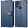 Mobigear Snap Button TCL 305 Hülle Klapphülle Geldbörse - Blau
