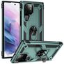 Mobigear Armor Ring Samsung Galaxy S22 Ultra Hülle Hardcase Backcover Stoßfest mit Ringhalter - Grün