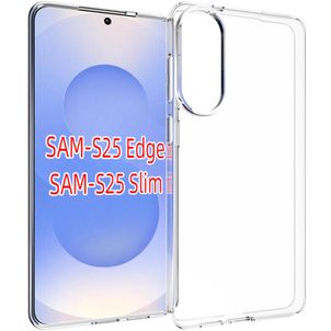 Mobigear Basics Durchsichtig Samsung Galaxy S25 Edge Hülle Flexibles TPU Backcover - Transparent