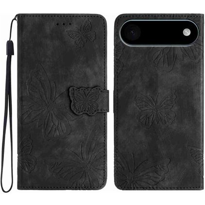 Mobigear Butterfly iPhone Air Klapphülle Portemonnaie - Schwarz